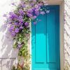 Blue Flower Door Diamond Painting