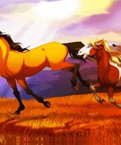 Cartoon Horses Diamond Painting