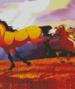 Cartoon Horses Diamond Painting