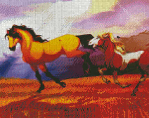 Cartoon Horses Diamond Painting