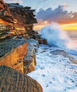 Clovelly Beach At Sunset Diamond Painting