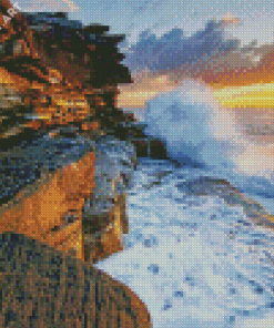 Clovelly Beach At Sunset Diamond Painting