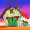 Courage The Cowardly Dog House Animation Diamond Painting