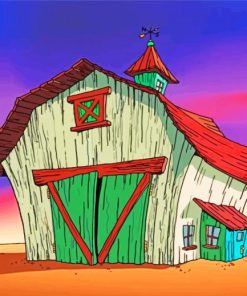 Courage The Cowardly Dog House Animation Diamond Painting