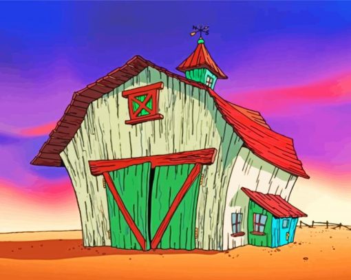 Courage The Cowardly Dog House Animation Diamond Painting