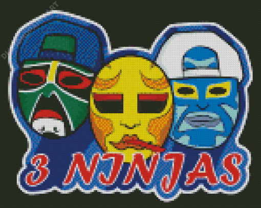 Cute 3 Ninjas Diamond Painting