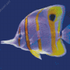 Cute Purple Yellow Fish Diamond Painting