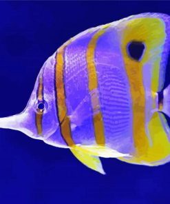 Cute Purple Yellow Fish Diamond Painting