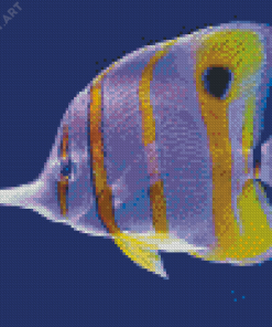 Cute Purple Yellow Fish Diamond Painting