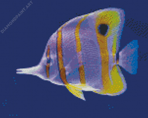 Cute Purple Yellow Fish Diamond Painting