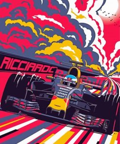 Daniel Ricciardo Car Diamond Painting