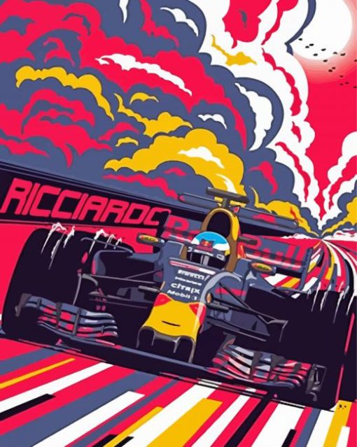 Daniel Ricciardo Car Diamond Painting