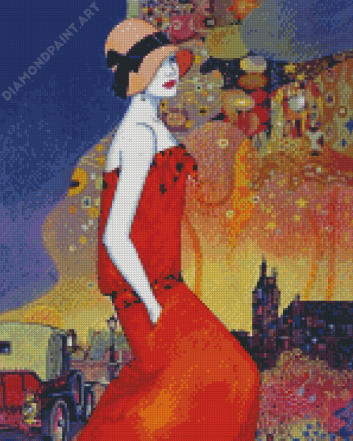 Deco Lady By Helena lam Diamond Painting