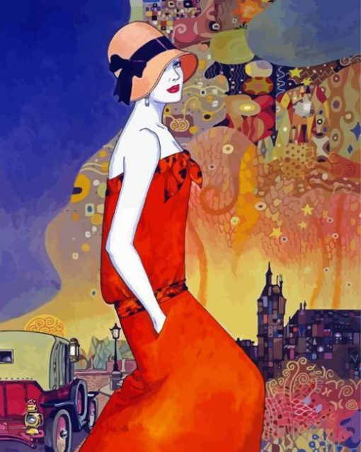 Deco Lady By Helena lam Diamond Painting