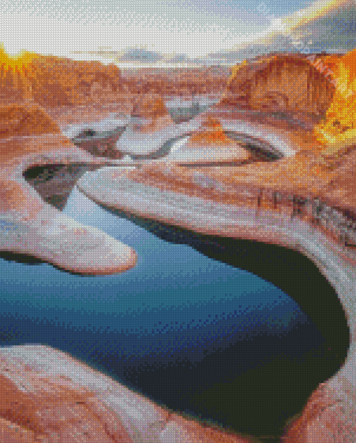 Desert Water Streams Diamond Painting