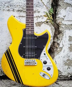 Electric Yellow Guitar Diamond Painting