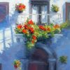 Flower Balcony Italy Art Diamond Painting