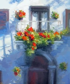 Flower Balcony Italy Art Diamond Painting