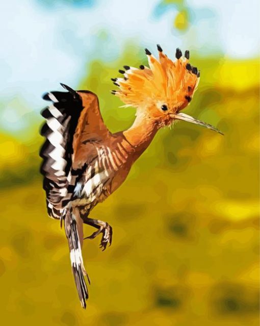 Flying Hoopoe Bird Diamond Painting