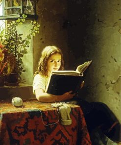 Girl Reading Diamond Painting