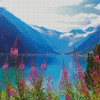 Lake And Flowers Diamond Painting