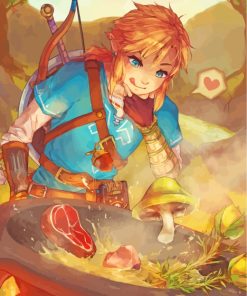 Link Breath Of The Wild Cooking Diamond Painting