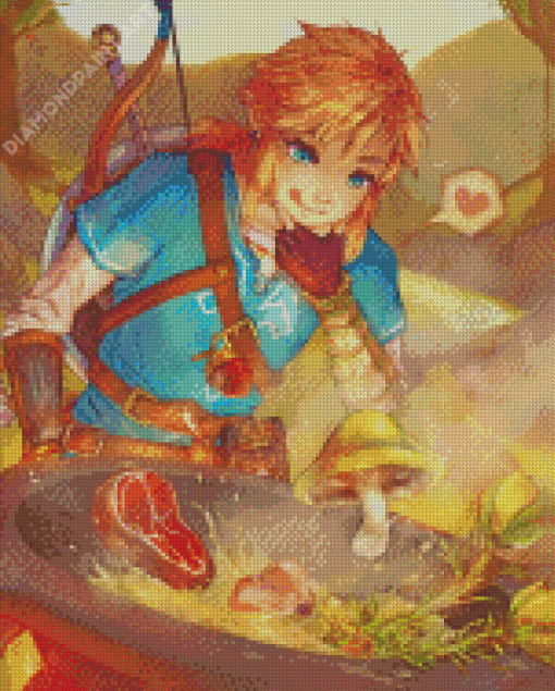 Link Breath Of The Wild Cooking Diamond Painting