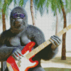 Monkey Playing Guitar Diamond Painting