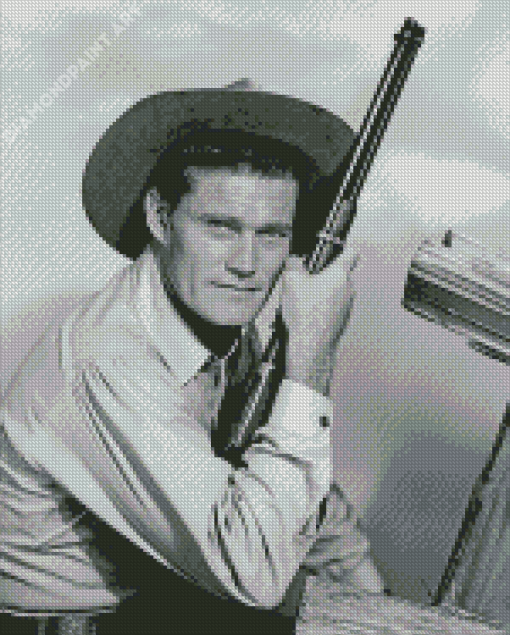 Monochrome Chuck Connors Diamond Painting