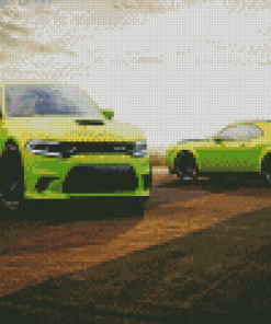 Mopar Green Cars Diamond Painting