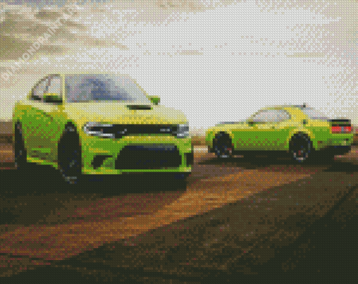 Mopar Green Cars Diamond Painting