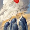 Narwhals And Red Balloon Diamond Painting