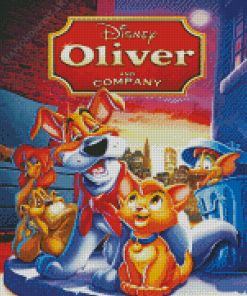 Oliver And Company Movie Diamond Painting