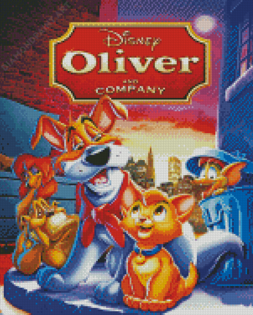 Oliver And Company Movie Diamond Painting