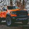 Orange Ram TRX In Snow Diamond Painting