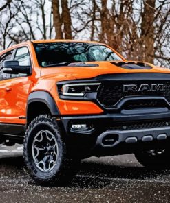 Orange Ram TRX In Snow Diamond Painting