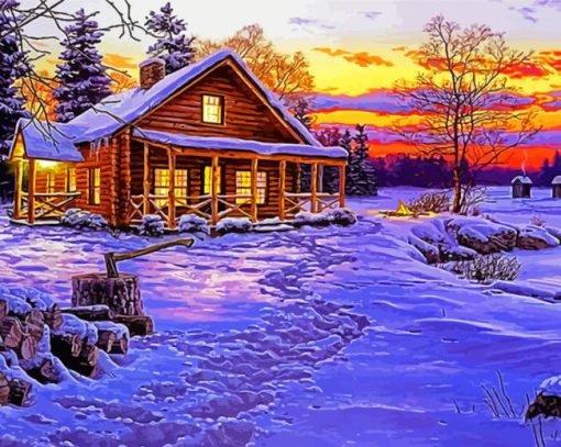 Painting Winter Landscape Painting Art Diamond Painting