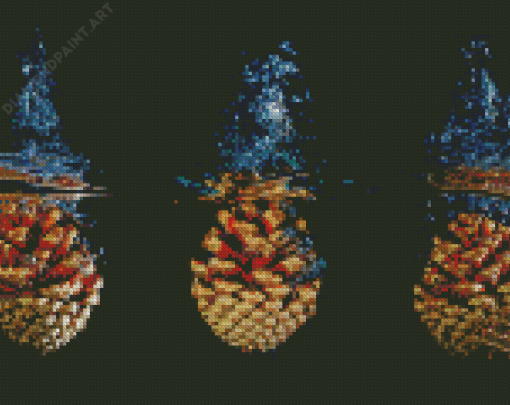 Pinecone In Water Diamond Painting