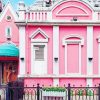 Pink Building Diamond Painting