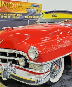 Red 1950s Cadillac Diamond Painting