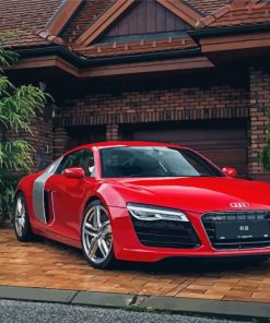 Red Audi Illustration Diamond Painting