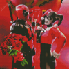 Romantic Harley And Deadpool Diamond Painting