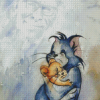 Sad Tom And Jerry Diamond Painting