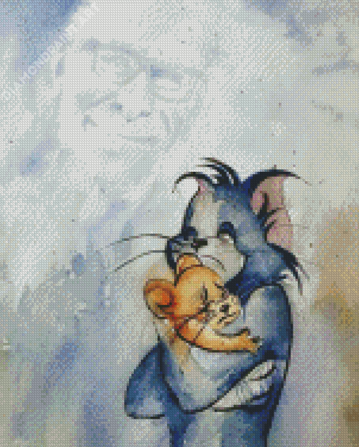 Sad Tom And Jerry Diamond Painting