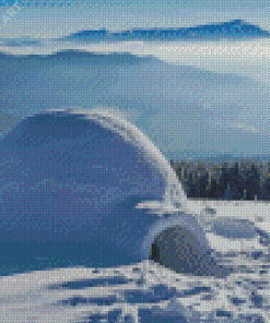 Snow Igloo Diamond Painting