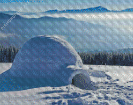 Snow Igloo Diamond Painting