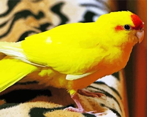 Yellow Kakariki Bird Diamond Painting