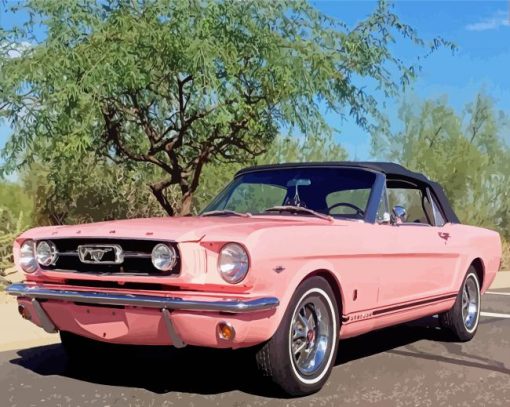 1966 Mustang Car Diamond Painting