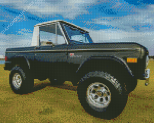 1977 Bronco Four Wheel Drive Car Diamond Painting