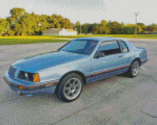 1986 Ford Tbird Car Diamond Paintings